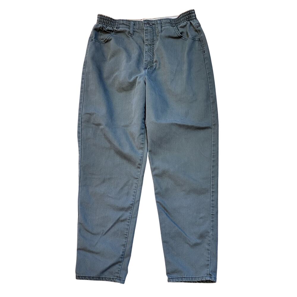 Vintage Lee Side Elastic Olive Green Jeans Womens 14 M (30x30) High Rise